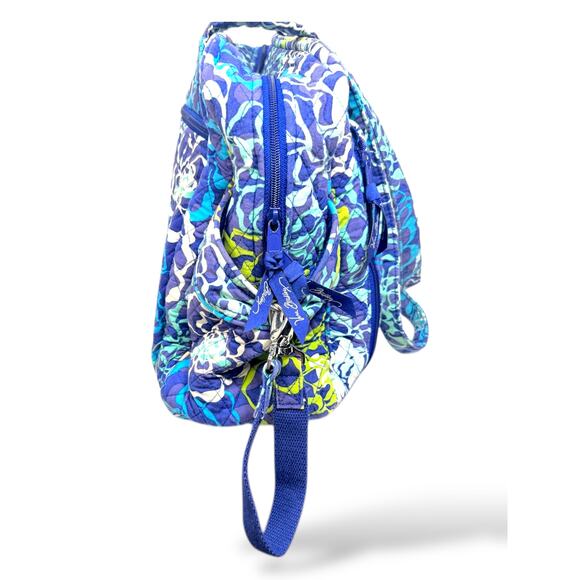 Vera Bradley Blue Floral Quilted Weekender Diaper Bag Tote with Removable Strap - Picture 2 of 11
